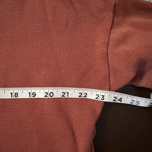Aerie Sweatshirt Womens Size XSmall oversized faded red soft cozy fleece lined - Picture 5 of 6